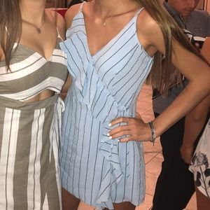 Edies boutique blue striped romper